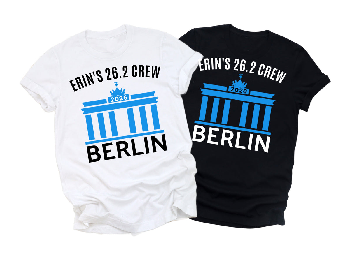 Berlin Personalized Marathon Cheer Crew Shirt | Runner Support Crew T