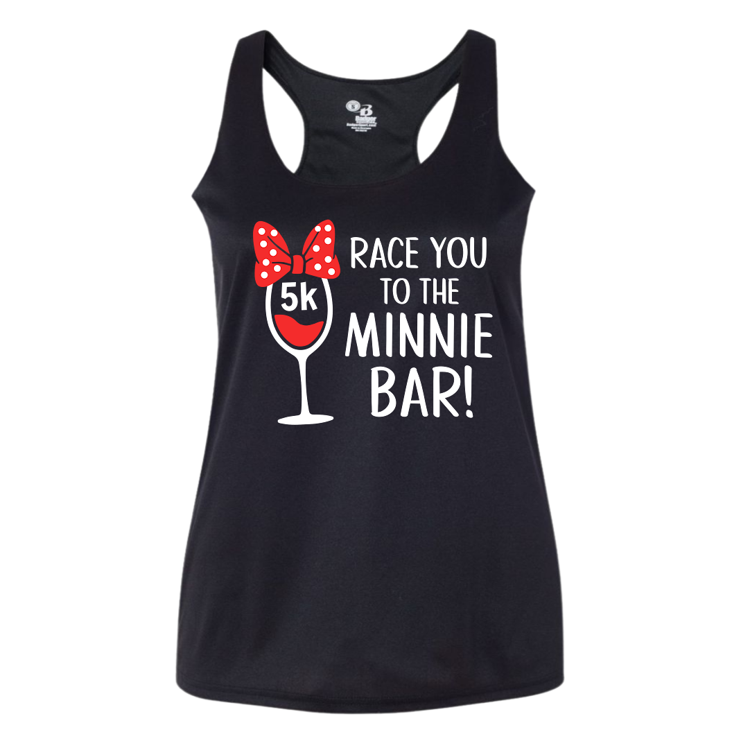 Minnie Bar Running Tank | Disney-inspired Run Tank with Custom Distance