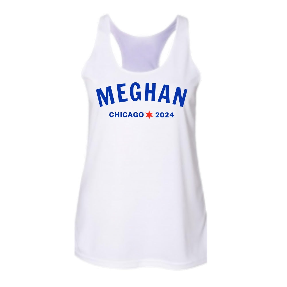 personalized chicago marathon name tank
