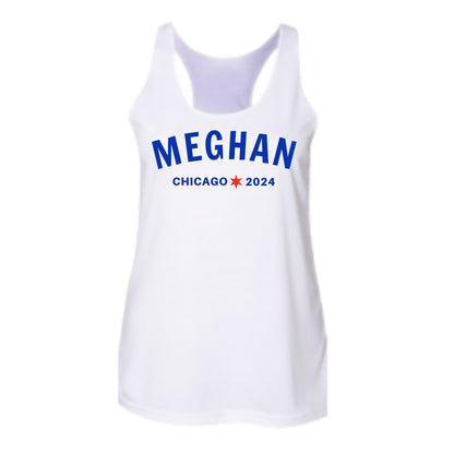 personalized chicago marathon name tank