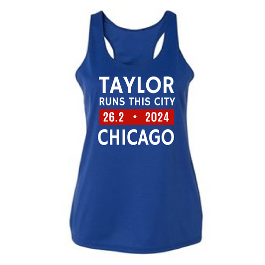 Personalized Chicago 2024 Marathon Running Tank